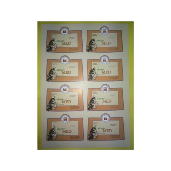 Etichette adesive per miele - foglio intero (8 pezzi)