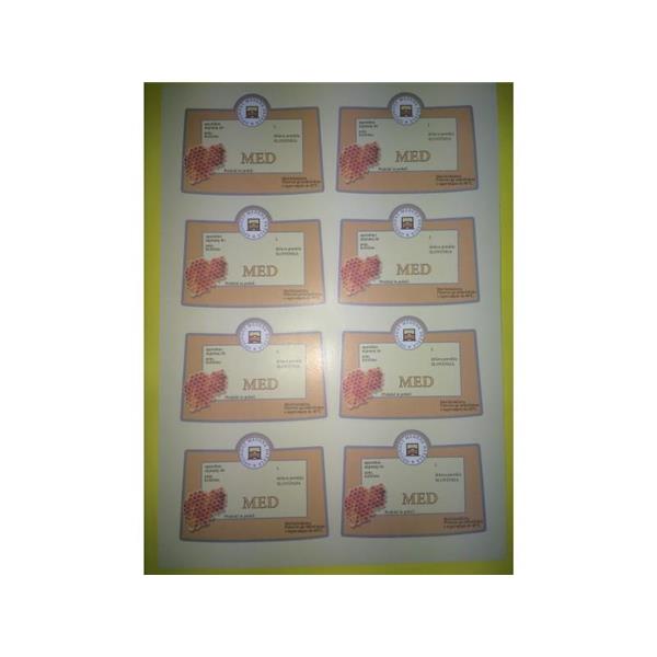Etichette adesive per miele - foglio intero (8 pezzi)