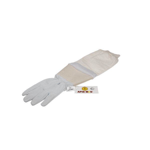 Čebelarske rokavice usnjene- z zračnikom in dodatno zaščito okrog zapestja; M in XXXL